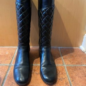 Black Tufted Corso Como Tall Boots